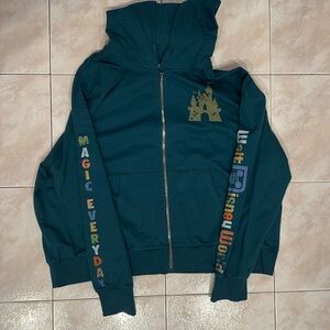 NWT Disney Teal Full Zip Sweatshirt